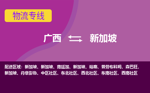廣西到新加坡物流專(zhuān)線全境/直達(dá)，廣西到新加坡空運(yùn)（海運(yùn)）公司